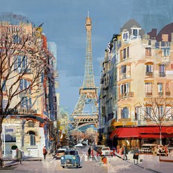 Sacre-Bleu by Tom Butler - Paper on Board sized 16x16 inches. Available from Whitewall Galleries